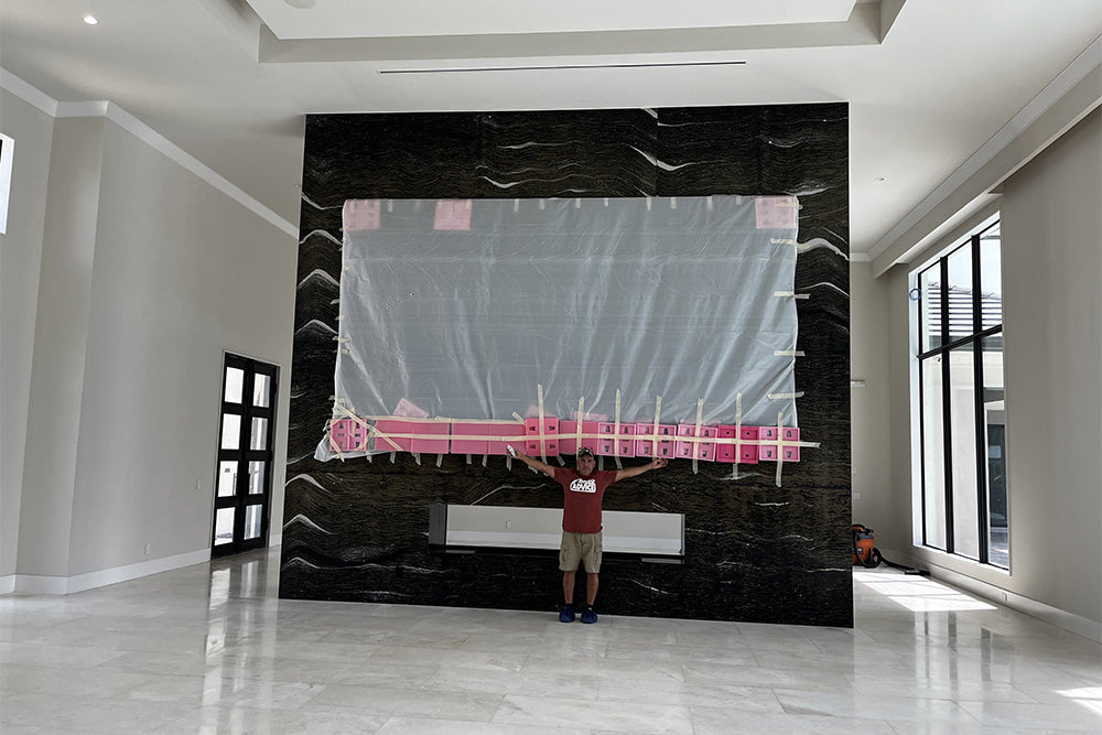 Video wall install in progress