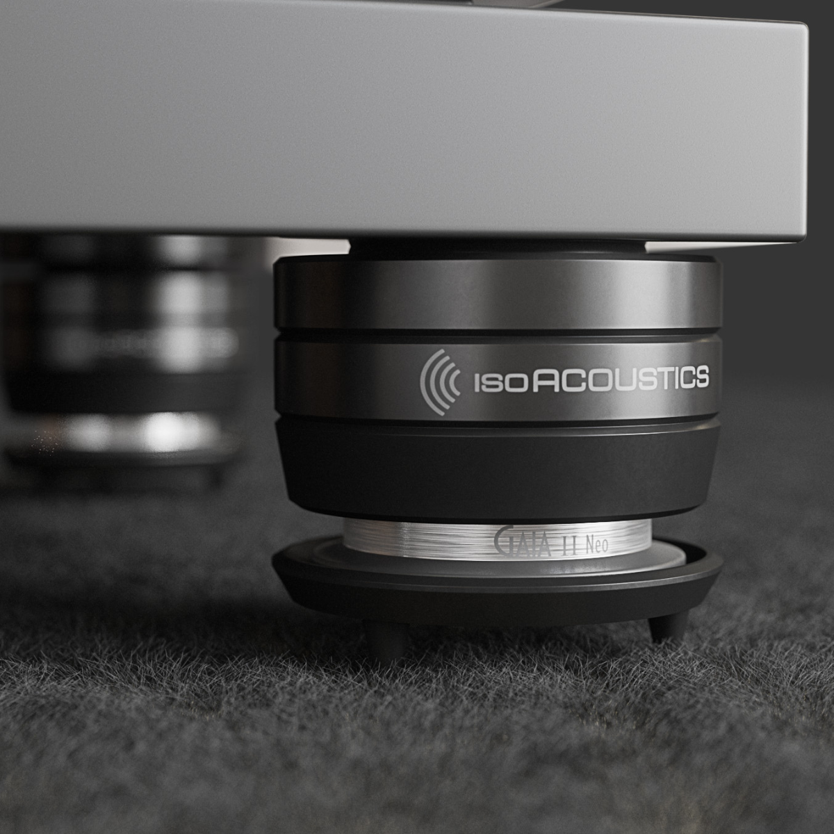 IsoAcoustics GAIA Neo Carpet Disc - Black - Set of 4
