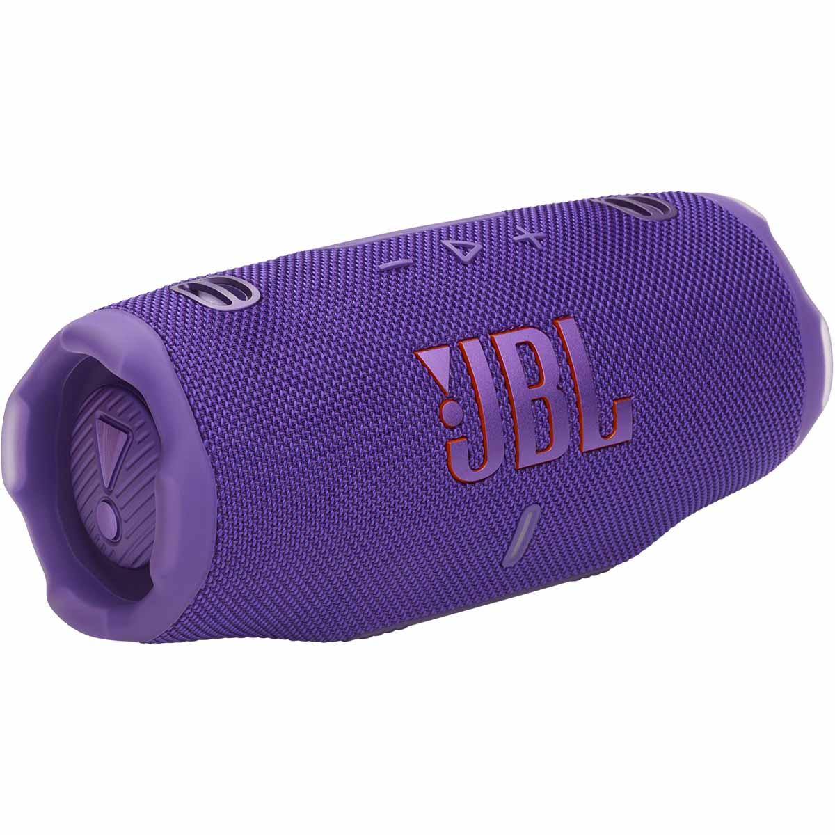 JBL Charge 6 Portable Bluetooth Speaker - purple angled front view
