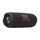 JBL Flip 7 Waterproof Bluetooth Speaker - Black - horizontal front view angled right