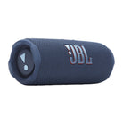 JBL Flip 7 Waterproof Bluetooth Speaker - Blue - horizontal front view angled right