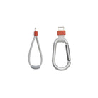 JBL Flip 7 Waterproof Bluetooth Speaker Accessories - White - strap to left and carabiner to right