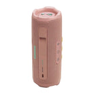 JBL Flip 7 Waterproof Bluetooth Speaker - Pink - vertical side and top view showing buttons