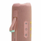 JBL Flip 7 Waterproof Bluetooth Speaker - Pink - vertical detail with strap attached