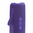 JBL Flip 7 Waterproof Bluetooth Speaker - Purple - vertical detail with strap attached