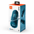 JBL Flip 7 Waterproof Bluetooth Speaker Box - Blue - front view angled left