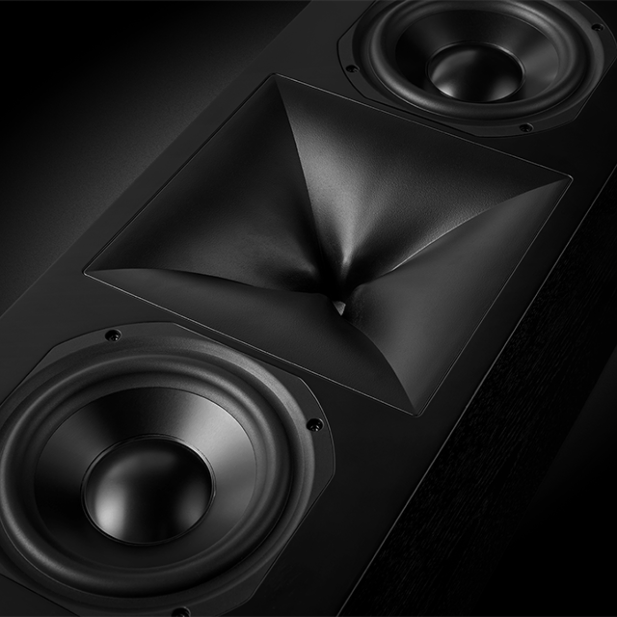Close-up of a JBL Synthesis SCL-10 2-Way Dual 6.5-Inch LCR Loudspeaker 