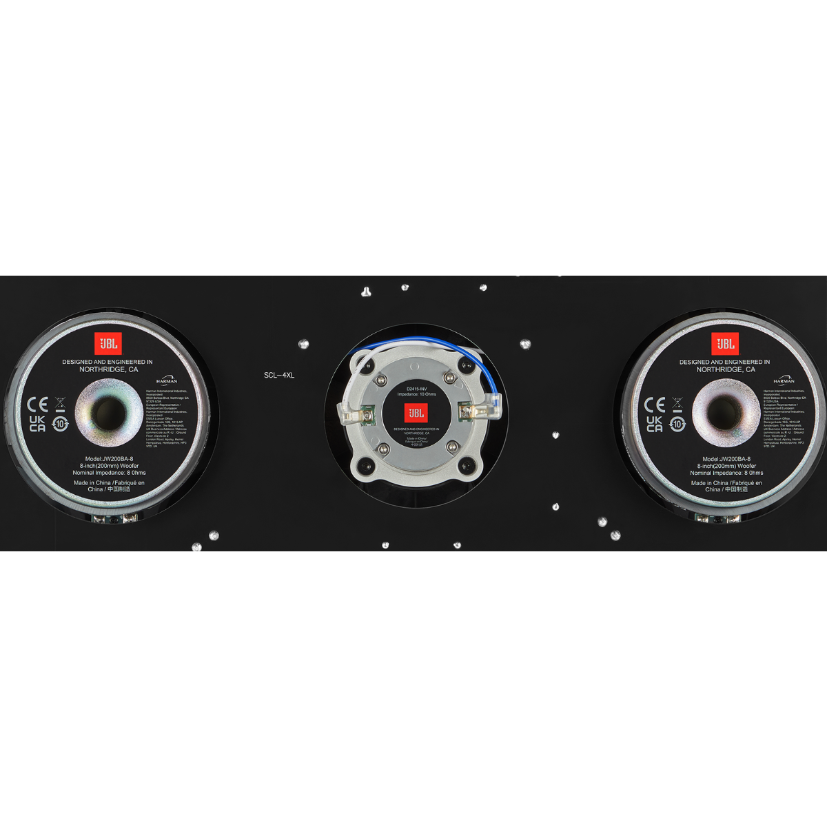 Back view of a JBL Synthesis SCL-4XL 2-Way Dual 8-Inch In-Wall Loudspeaker 