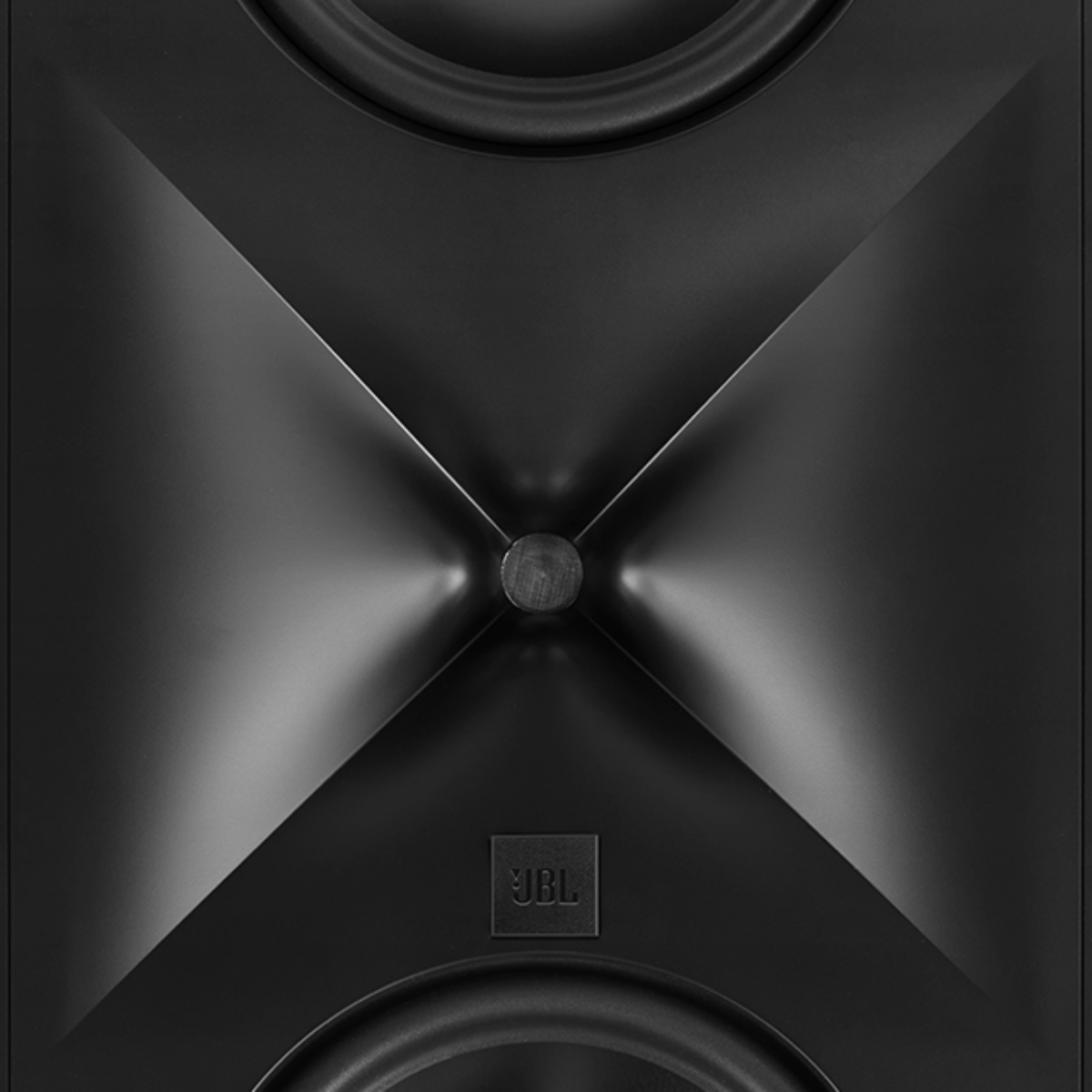 Close up view of a JBL Synthesis SCL-4XL 2-Way Dual 8-Inch In-Wall Loudspeaker 