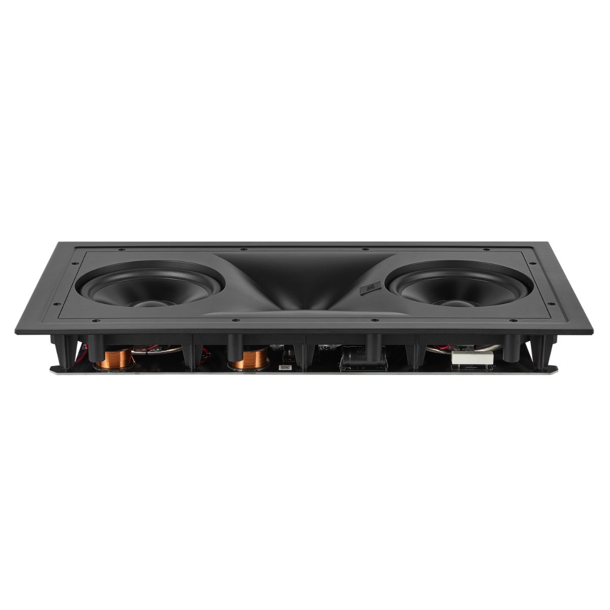 Side view angle of a JBL Synthesis SCL-4XL 2-Way Dual 8-Inch In-Wall Loudspeaker 