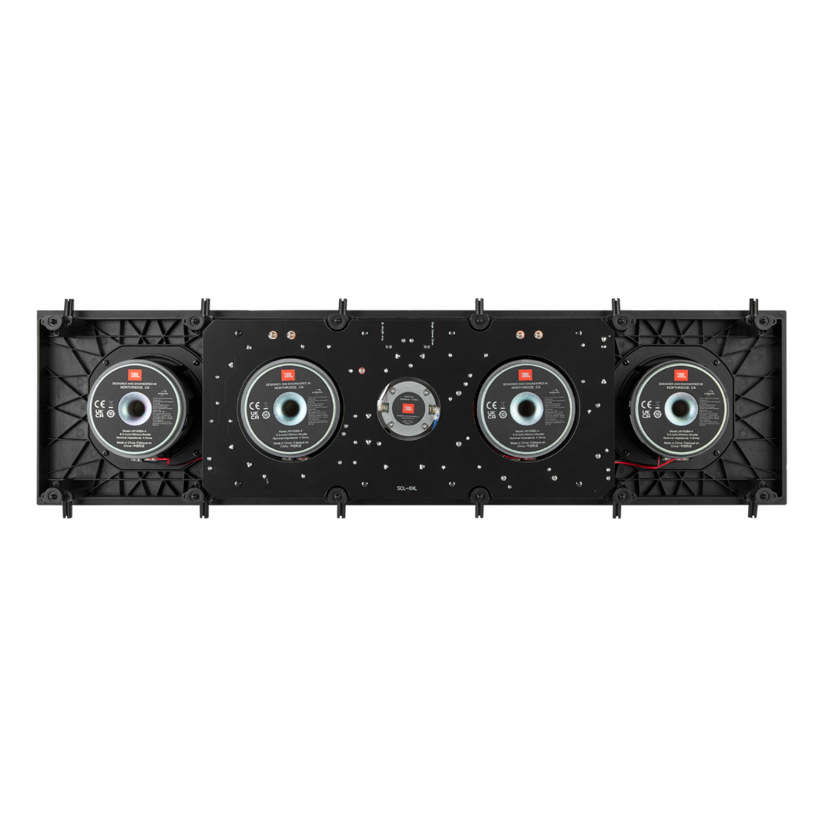Back view of a JBL Synthesis SCL-6XL 2.5-Way Quad 6.5-Inch In-Wall Loudspeaker 