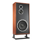 KLH Model Seven Loudspeakers - single mahogany - angled front view without grille