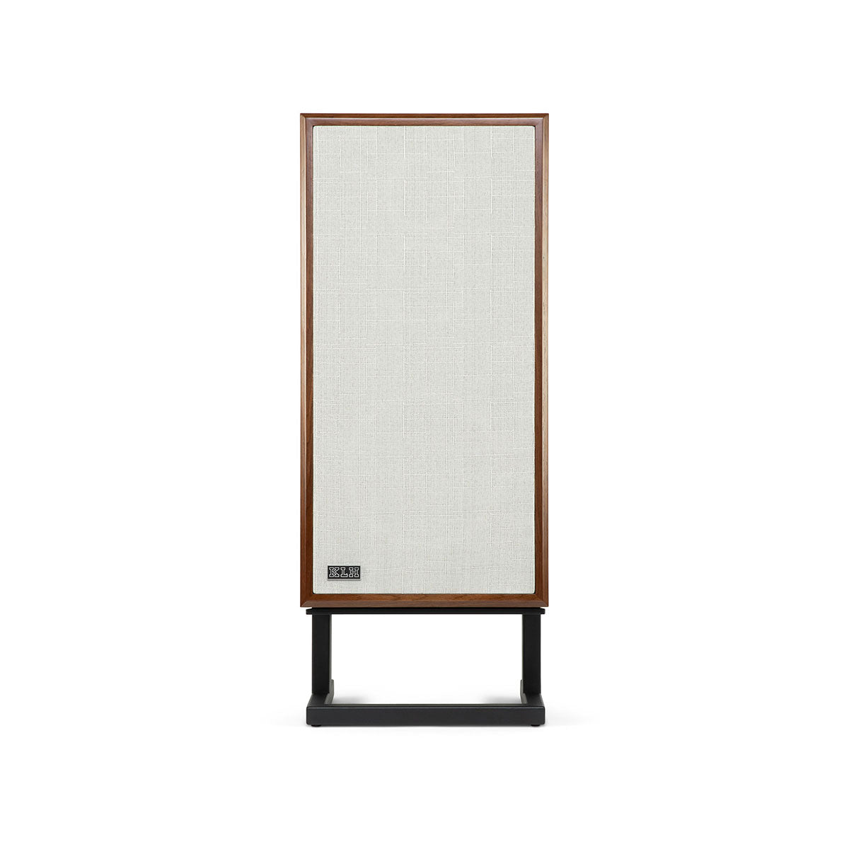 KLH Model Four Loudspeaker - single walnut with grille - front view