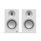 A pair of white rKanto TUK Gen 2 260W Premium Powered Speaker System with circular silver and black drivers, shown side by side on a plain white background.