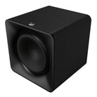 Klipsch Flexus Sub 200 Compact Wireless 12" Subwoofer - Black - front side and top view angled left