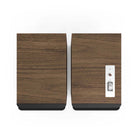 Klipsch The Fives II Dolby Atmos 5.25" Powered Speakers - Pair - Walnut top view with grilles facing bottom
