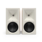 Klipsch The Nines II Dolby Atmos 8" Powered Speakers - Pair - Red Oak front view without grilles