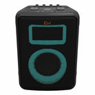 Klipsch Vegas Music City Series Party Speaker - front and top view with teal lights