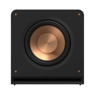 A square black Klipsch RP-1400CSW Reference Premiere Compact Subwoofer with a large copper-colored driver cone, shown against a plain white background.