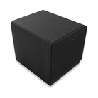 A black wood-grain Klipsch RP-1400CSW Reference Premiere Compact Subwoofer speaker on a clean white background.