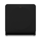 A black Klipsch RP-1400CSW Reference Premiere Compact Subwoofer shown from a front-facing perspective against a plain white background.