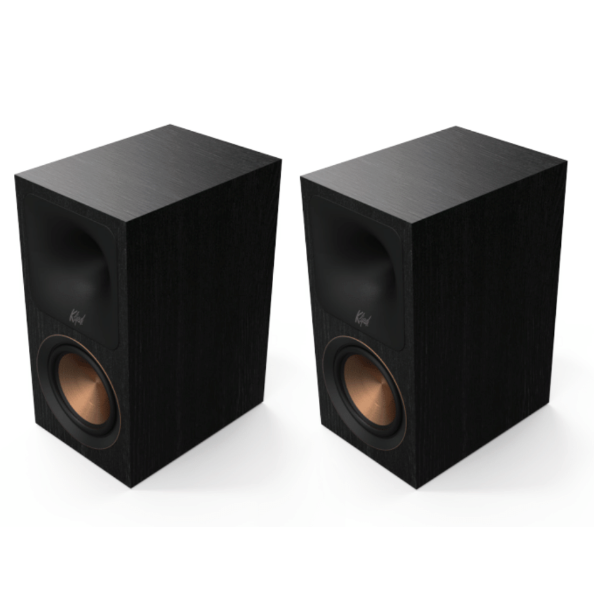 Klipsch Reference Premier III RP-5103M Bookshelf Monitors - Pair of ebony speakers front top side view angled left