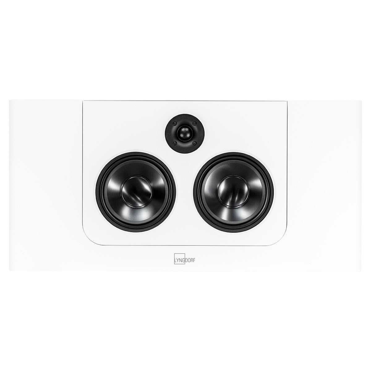 Lyngdorf LCR-2 On-Wall LCR Speaker - single white speaker front view without grille