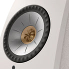 KEF LSX II Wireless HiFi Speakers cotton white close-up of UniQ driver