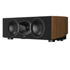 Revel Performa4 C245 Center Channel Loudspeaker - Walnut - front and side view without grille angled left