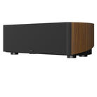 Revel Performa4 C245 Center Channel Loudspeaker - Walnut - front and side view with grille angled left