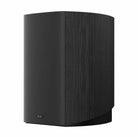 Revel Performa4 M146 Bookshelf Loudspeaker - Black - single speaker front and side view with grille angled left