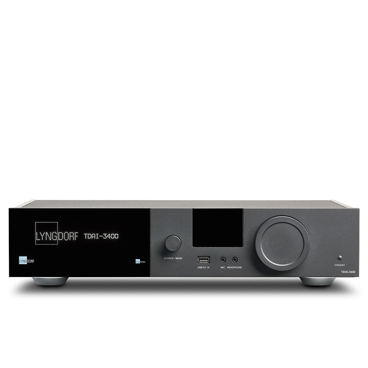 Lyngdorf TDAI-3400 Flagship Digital Integrated Amplifier with RoomPerfect front view