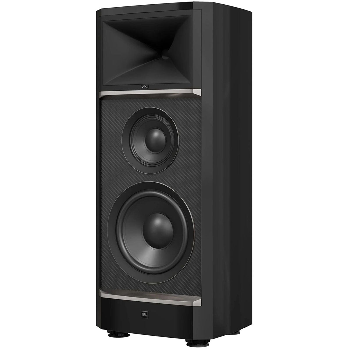 JBL Summit Makalu Floorstanding Loudspeaker -  Black - single speaker angled left without grille