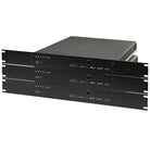 Anthem MRX SLM Rack Mount Kit showing three units triple stacked