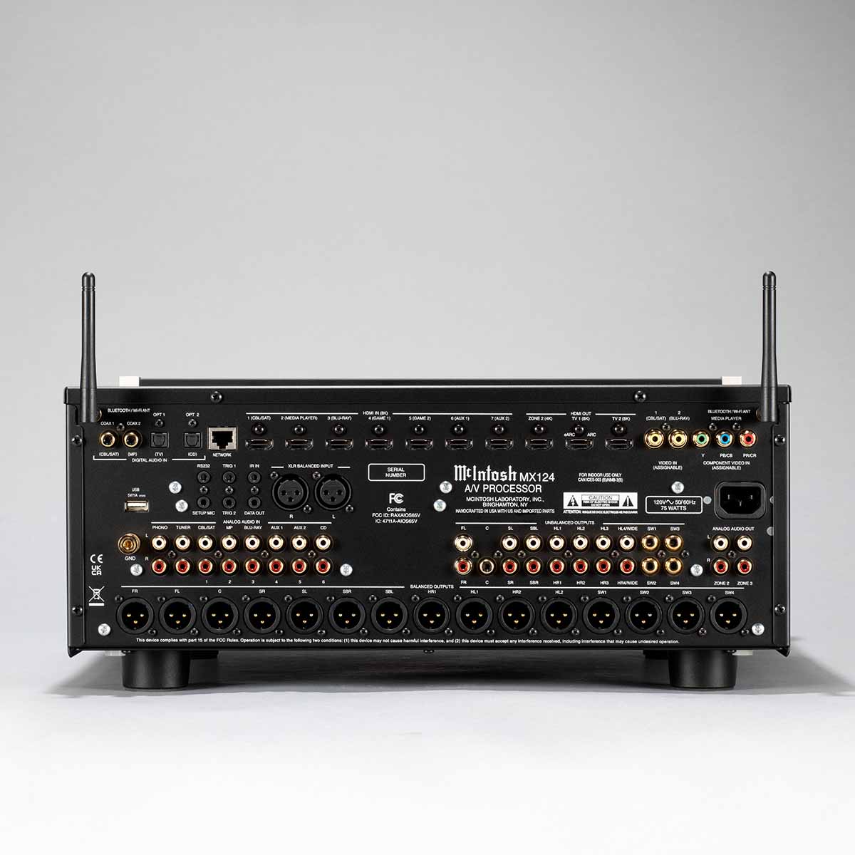McIntosh MX124 A/V Processor rear view
