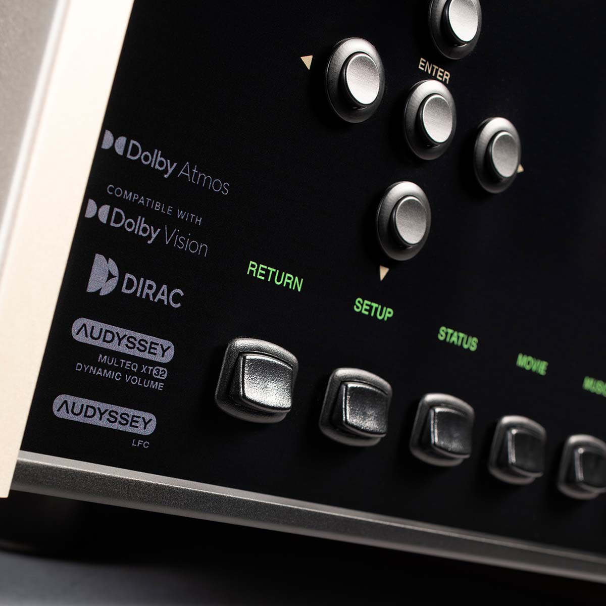 McIntosh MX124 A/V Processor front panel detail
