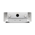A silver Marantz Cinema 50 Series 2 AV Receiver with a textured front panel, two large white volume knobs, a central black display screen, and a row of small control buttons below, shown against a plain white background.