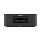 A Marantz receiver or audio device with a black front panel, gold Marantz logo, and a central display screen showing 'Brandenburg concerto', photographed on a clean white background.