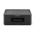 A Marantz MCR 60n Network Audio Player - Black with a black textured top grille, a central digital display screen showing 'Brandenburg concerto', and gold Marantz branding on the front, set against a plain white background.