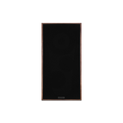 A tall, narrow Mission 700 Bookshelf Speaker grille or panel with a warm brown wood frame, centered on a plain white background.
