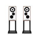 Two Mission 700 Bookshelf Speaker - Pair on black metal stands, shown side-by-side against a plain white background.
