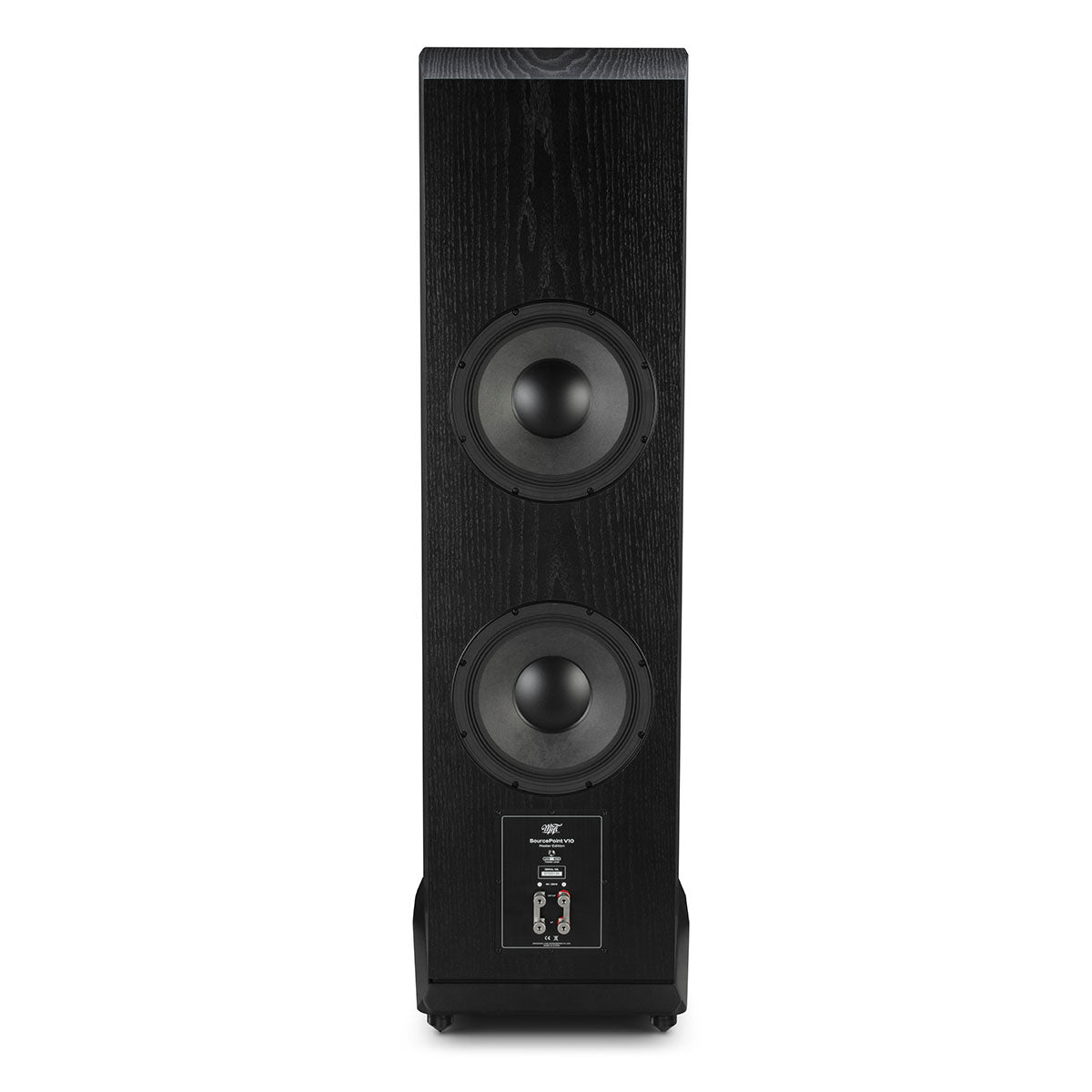 MoFi Electronics SourcePoint V10 Master Edition Floorstanding Speaker - single black - rear view