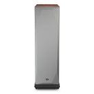 MoFi Electronics SourcePoint V10 Master Edition Floorstanding Speaker - single walnut - front view with grilles