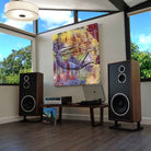 KLH Model Seven Loudspeakers - walnut pair without grilles - lifestyle image