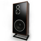 KLH Model Seven Acoustic Suspension Loudspeakers - single mahogany speaker without grille angled left