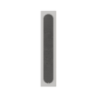 A long, narrow rectangular Monitor Audio Radius On Wall 4G 2-way LCR Speaker with a dark gray textured center and a light gray border, shown vertically on a plain white background.
