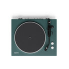 Green turntable with Kanto branding on a white background
