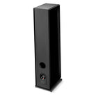 Focal Omada N°3 Floor Standing Speaker - Black High Gloss - single speaker rear view angled left