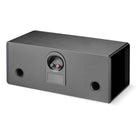 Focal Omada Center Channel Speaker - Black High Gloss - single speaker rear view angled left