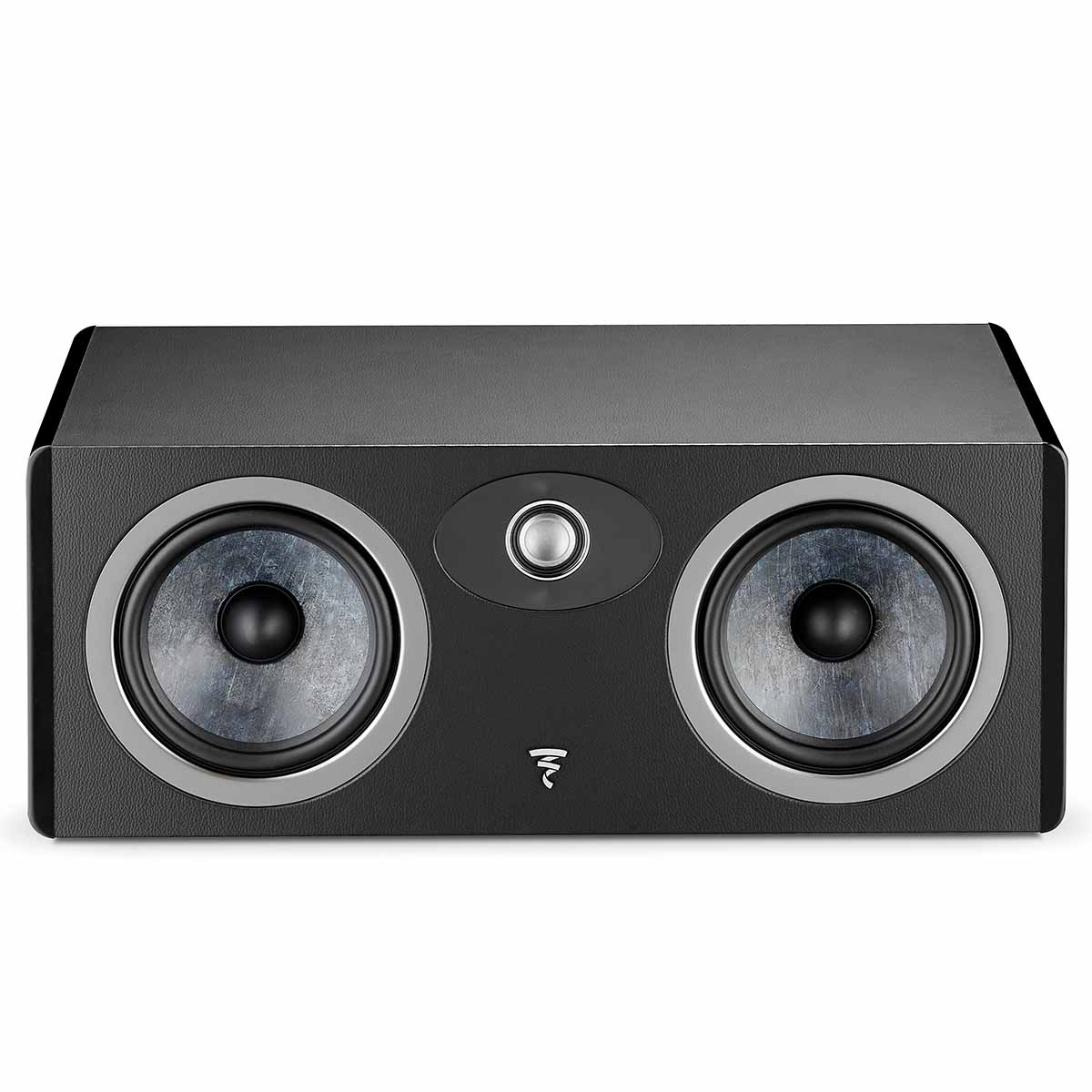 Focal Omada Center Channel Speaker - Black High Gloss - single speaker front view no grille